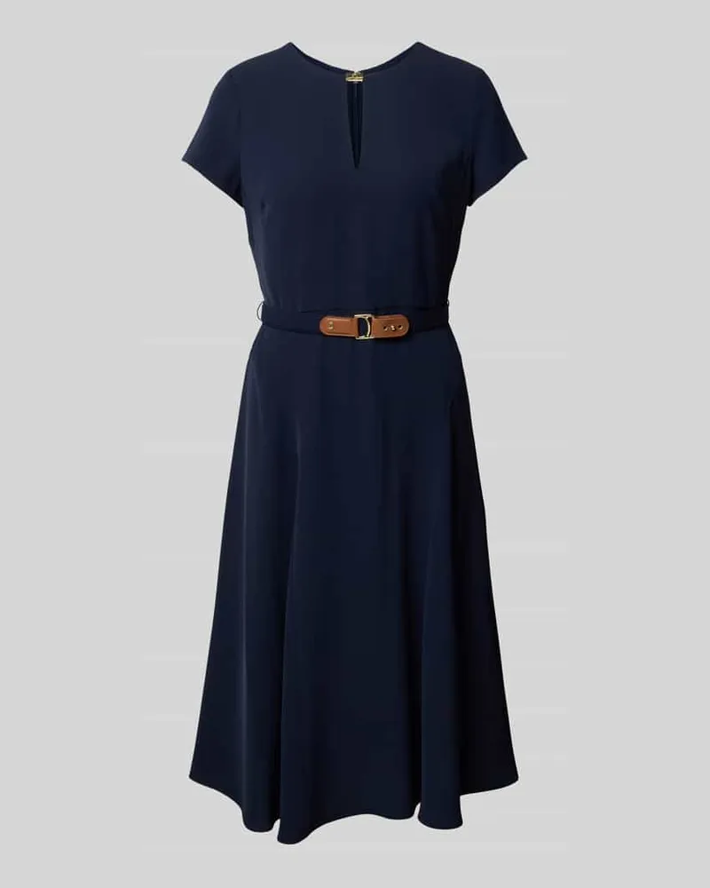 Ralph Lauren Knielanges Kleid mit Gürtel Modell 'BRYGITKA Marine