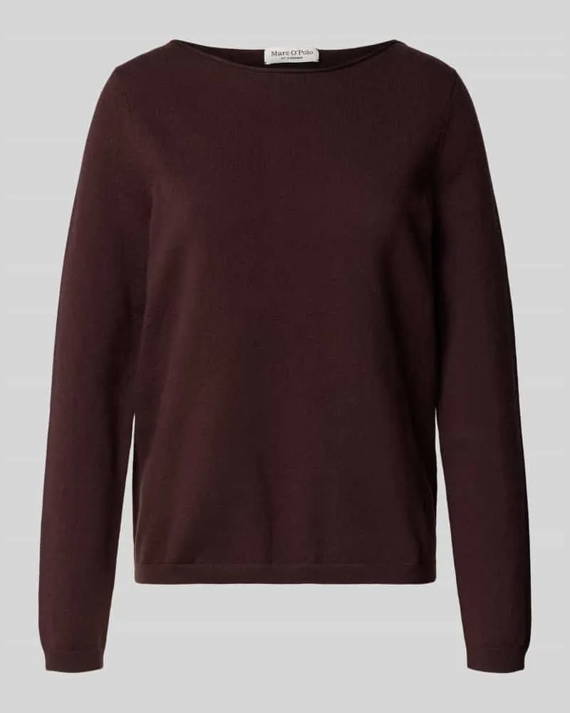 Marc O'Polo Regular Fit Strickpullover mit Schurwoll-Anteil Bordeaux