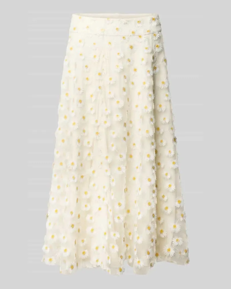 Luisa Cerano Midirock aus Tüll im Allover-Look Weiss