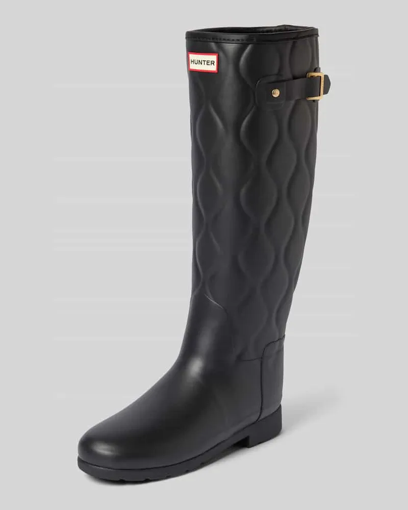 Hunter Stiefel mit Label-Detail Black
