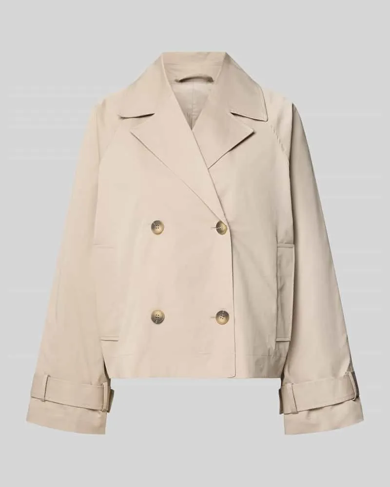 Selected Regular Fit Trenchcoat-Jacke aus Baumwoll-Mix Modell 'NEW CILO Beige