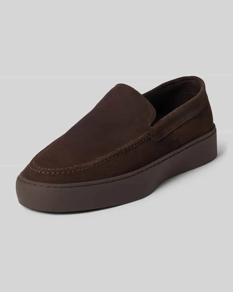 Steve Madden Loafer aus Rindsvelours mit Gummisohle Modell 'Leyton Dunkelbraun