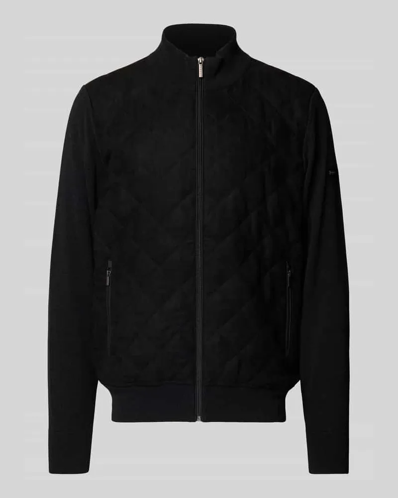 Bugatti Jacke mit Reißverschlusstaschen Dunkelgrau