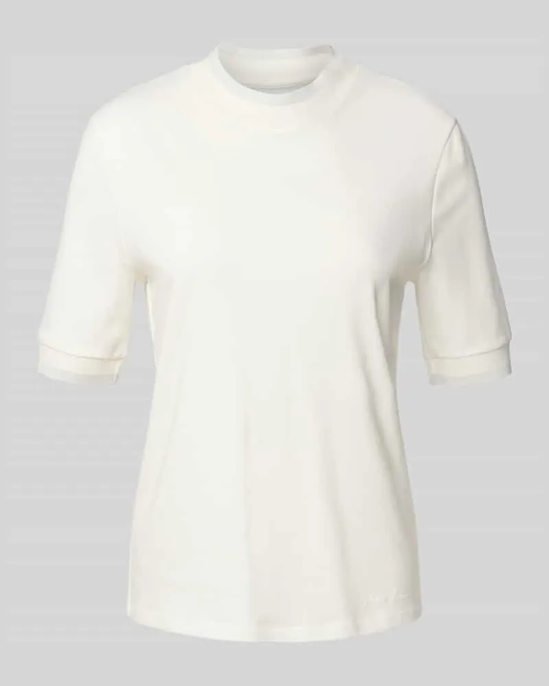 Marc Cain Regular Fit T-Shirt mit elastischen Ärmelabschlüssen Offwhite