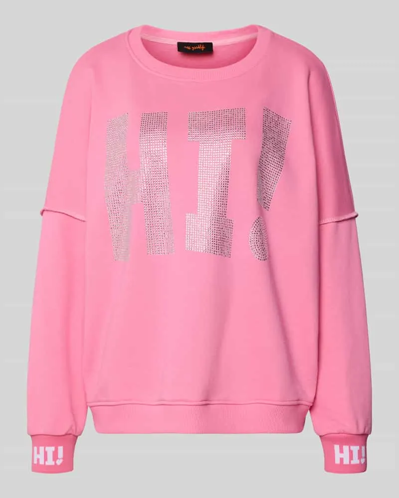 Miss Goodlife Sweatshirt mit Label-Detail Rosa