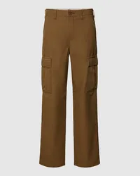 Levi's Straight Fit Cargohose in unifarbenem Design Beige