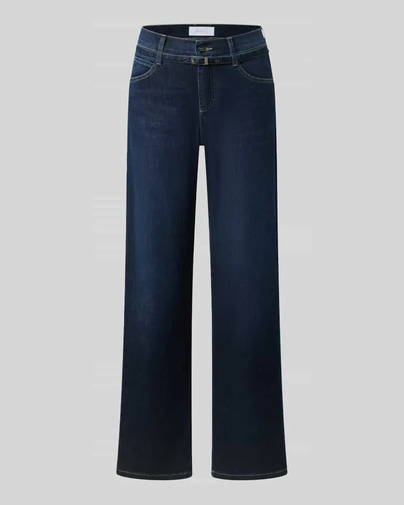 ANGELS  Wide Leg Jeans aus Baumwoll-Mix im 5-Pocket-Design Dunkelblau