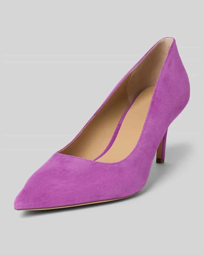 Ralph Lauren Pumps aus Leder mit Pfennigabsatz Modell 'LANETTE Violett