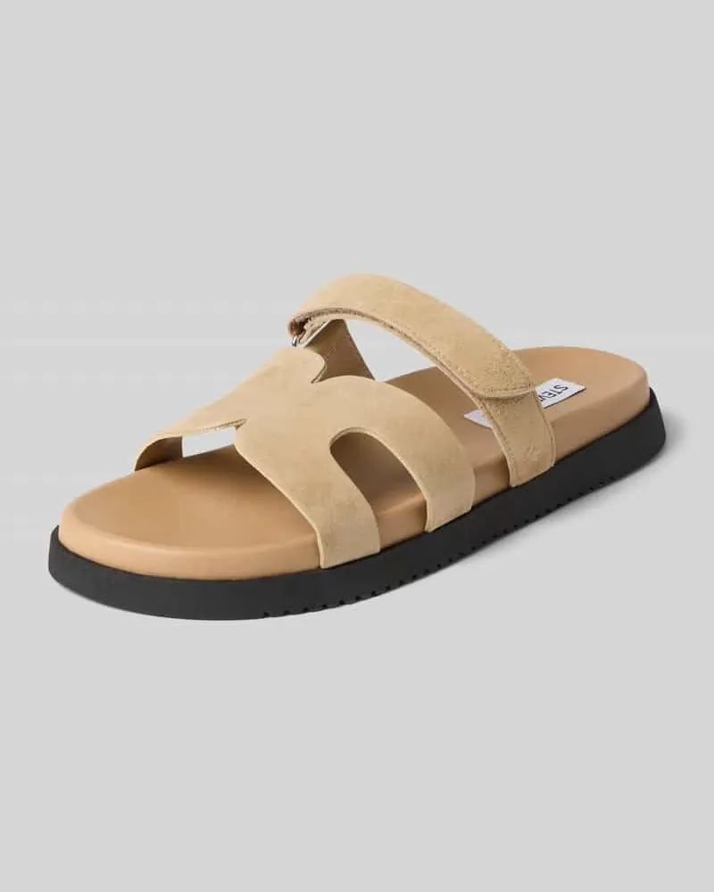 Steve Madden Sandalette aus Leder mit Klettverschluss Modell 'Missile Taupe