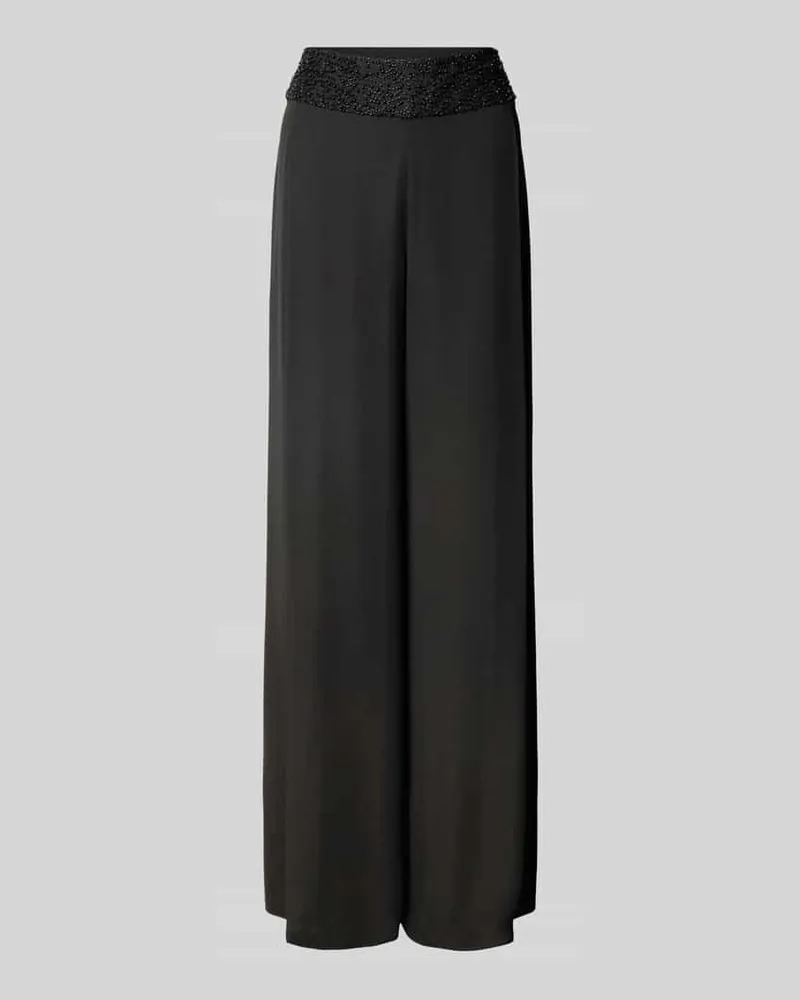 Marc Cain Wide Fit Hose mit Perlen und seitlichem Reißverschluss Black
