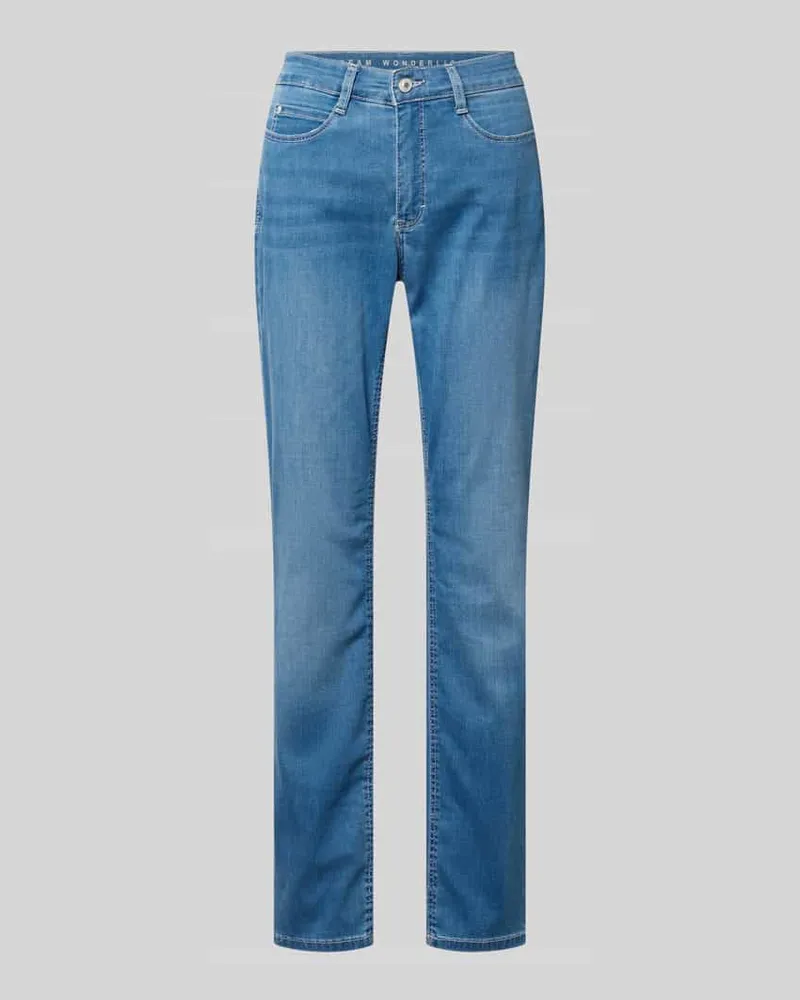 MAC Jeans Straight Leg Jeans im 5-Pocket-Design Modell 'Dream Hellblau