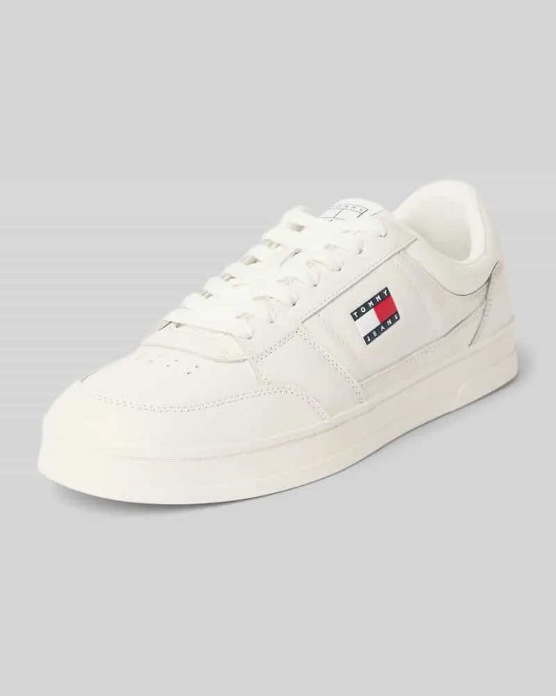 Tommy Hilfiger Low Top Sneaker aus echtem Leder Ecru