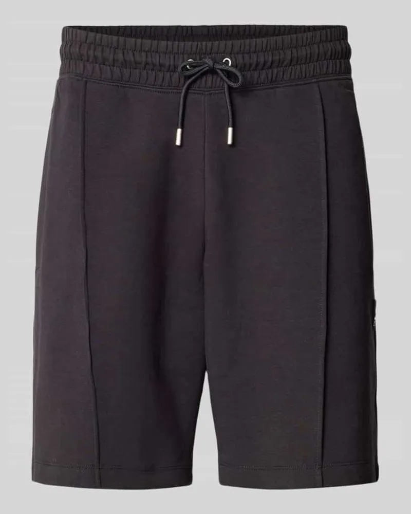 HUGO BOSS Regular Fit Sweatshorts aus Baumwoll-Mix Modell 'DIMACSHORT Black