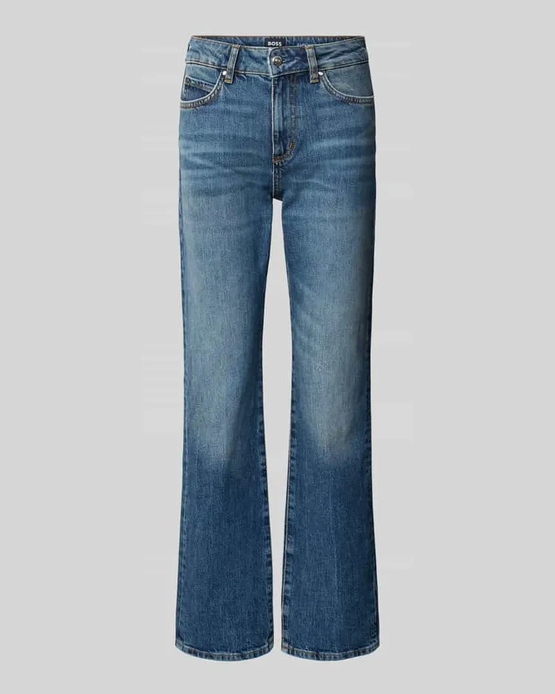 HUGO BOSS Slim Fit Jeans aus Baumwoll-Mix Modell 'PARKWAY Marine