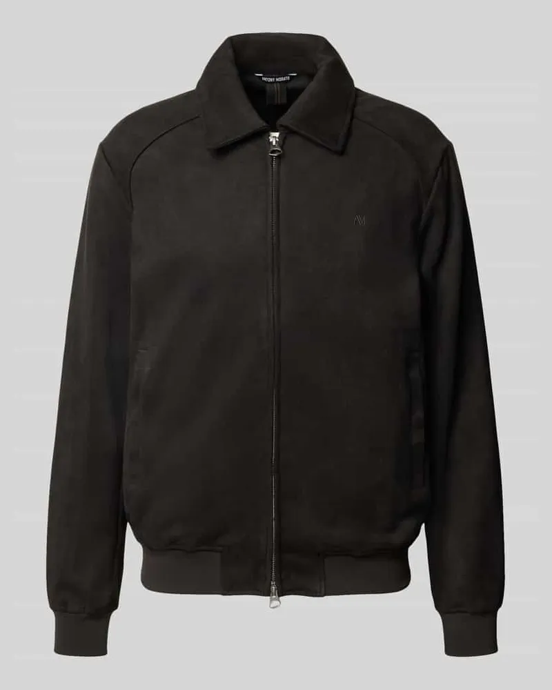 Antony Morato Blouson in Leder-Optik mit Zweiwege-Reißverschluss Black
