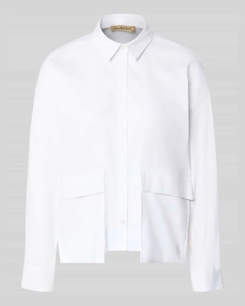 Smith & Soul Regular Fit Hemdbluse aus Baumwoll-Mix Weiss