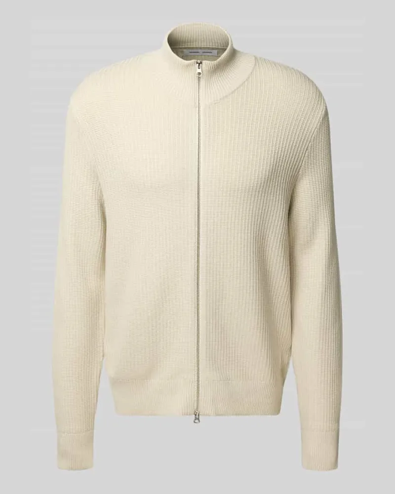 Samsøe & Samsøe Strickjacke mit Reißverschluss Modell 'SADEM Offwhite