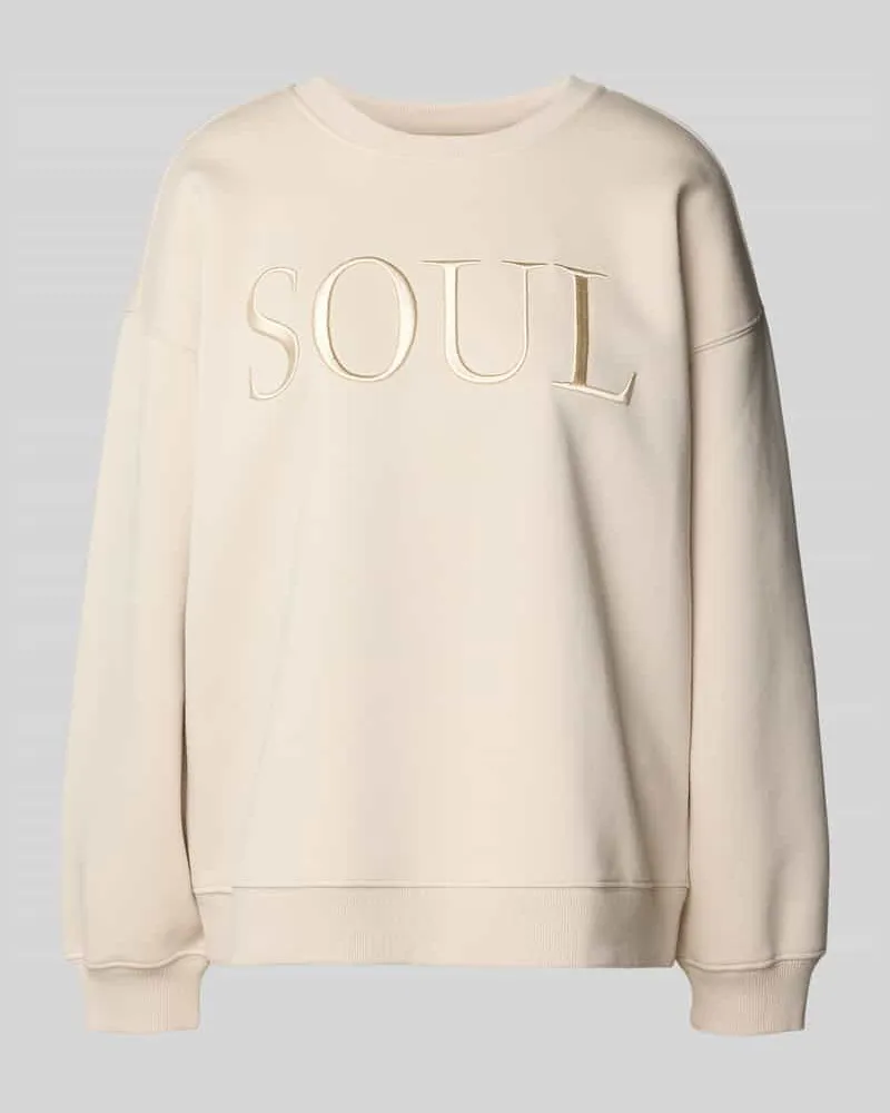 Smith & Soul Sweatshirt mit Stitching und Rundhalsausschnitt Beige