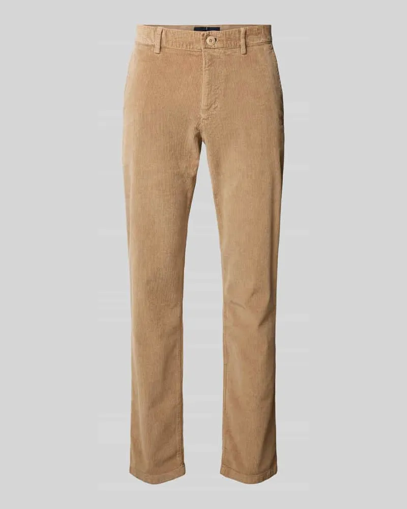 JOOP! Modern Fit Cordhose mit Gürtelschlaufen Modell 'Matthew Beige