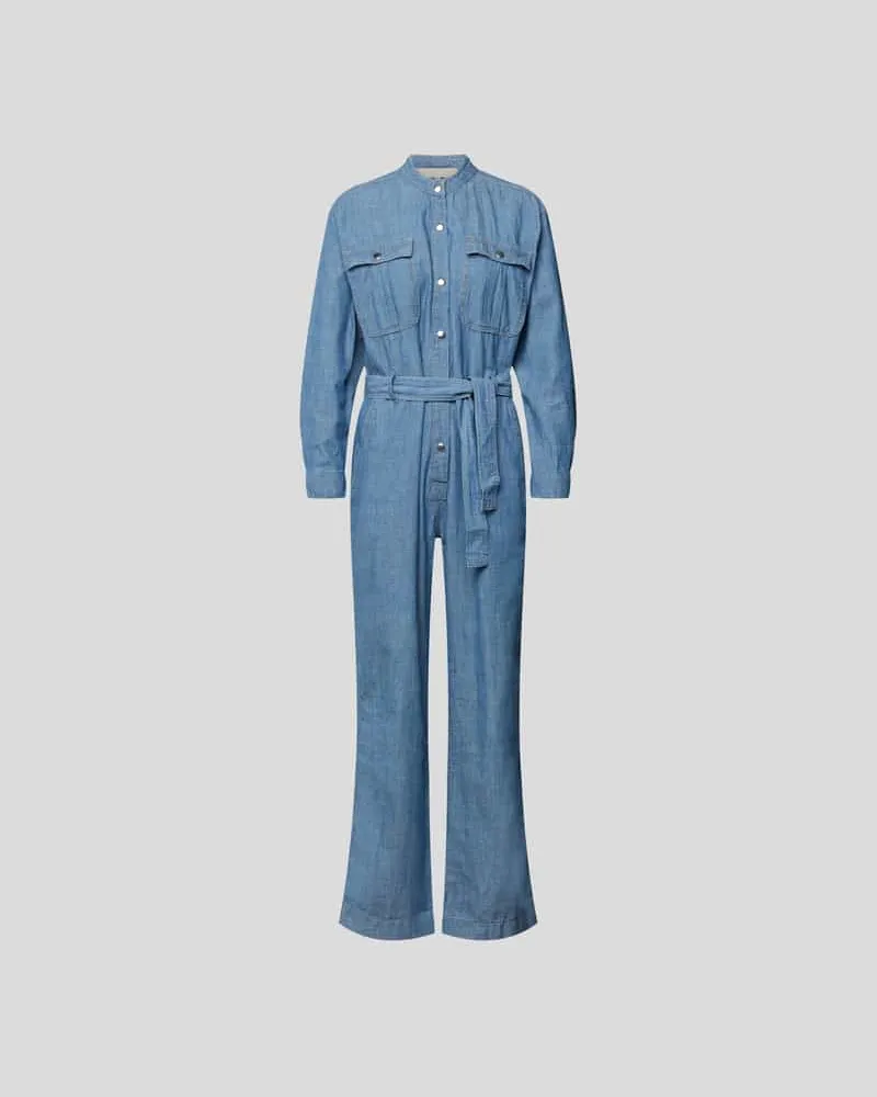 Vanessa Bruno Jumpsuit mit Denim-Finish Blau