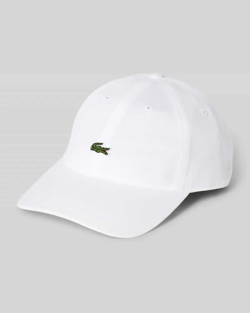 Lacoste Basecap mit Logo-Patch in unifarbenem Design Weiss