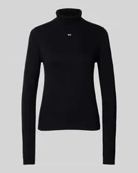 Tommy Hilfiger Rollkragenpullover mit Label-Stitching Black