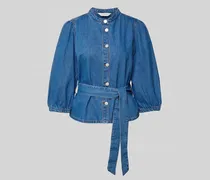 Jeansbluse mit Bindegürtel Modell 'Rylan Elena