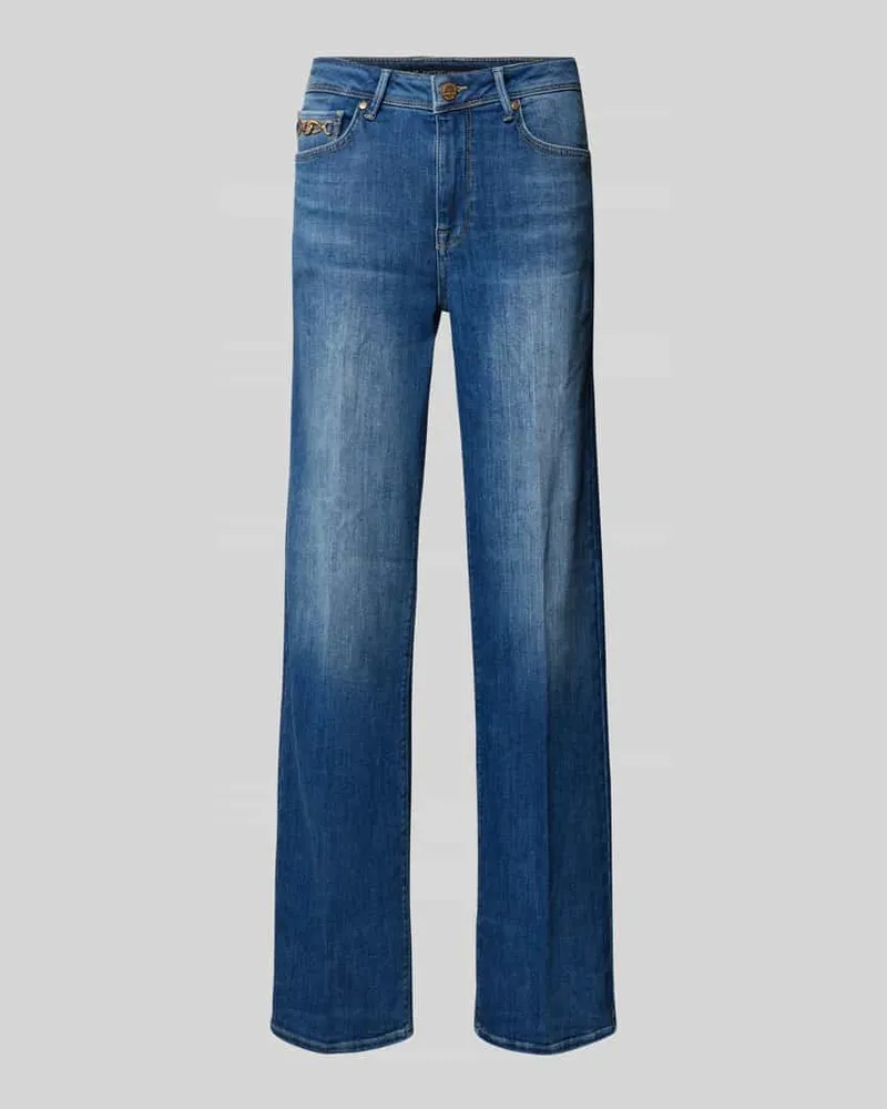 RAFFAELLO ROSSI  Wide Leg Jeans im 5-Pocket-Design Modell 'KIRA Blau