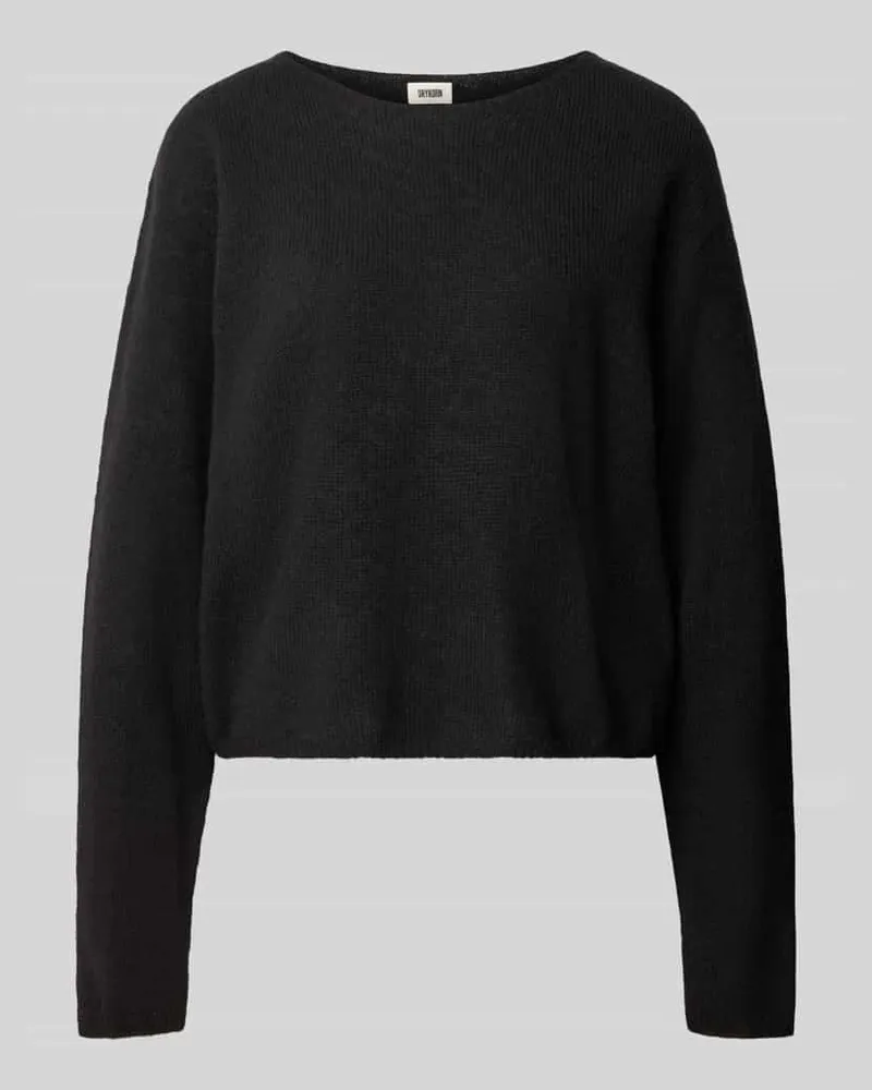 Drykorn Strickpullover aus Woll-Mix mit Alpaka-Anteil Modell 'IMENY Black