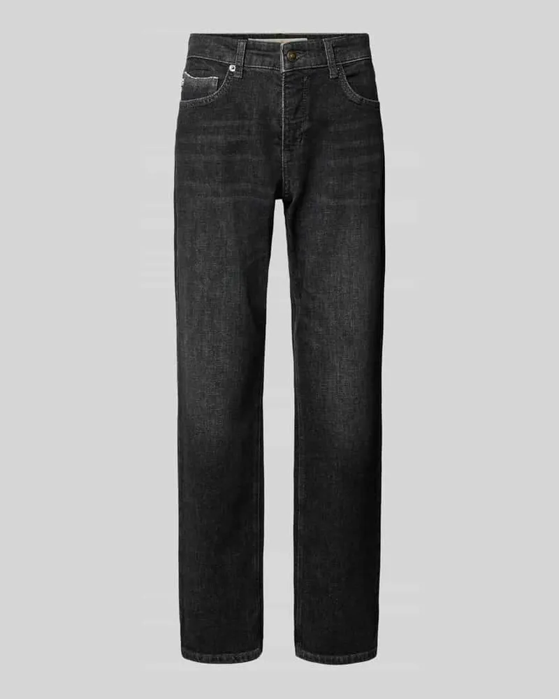 MAC Jeans Straight Fit Jeans mit Eingrifftaschen Anthrazit