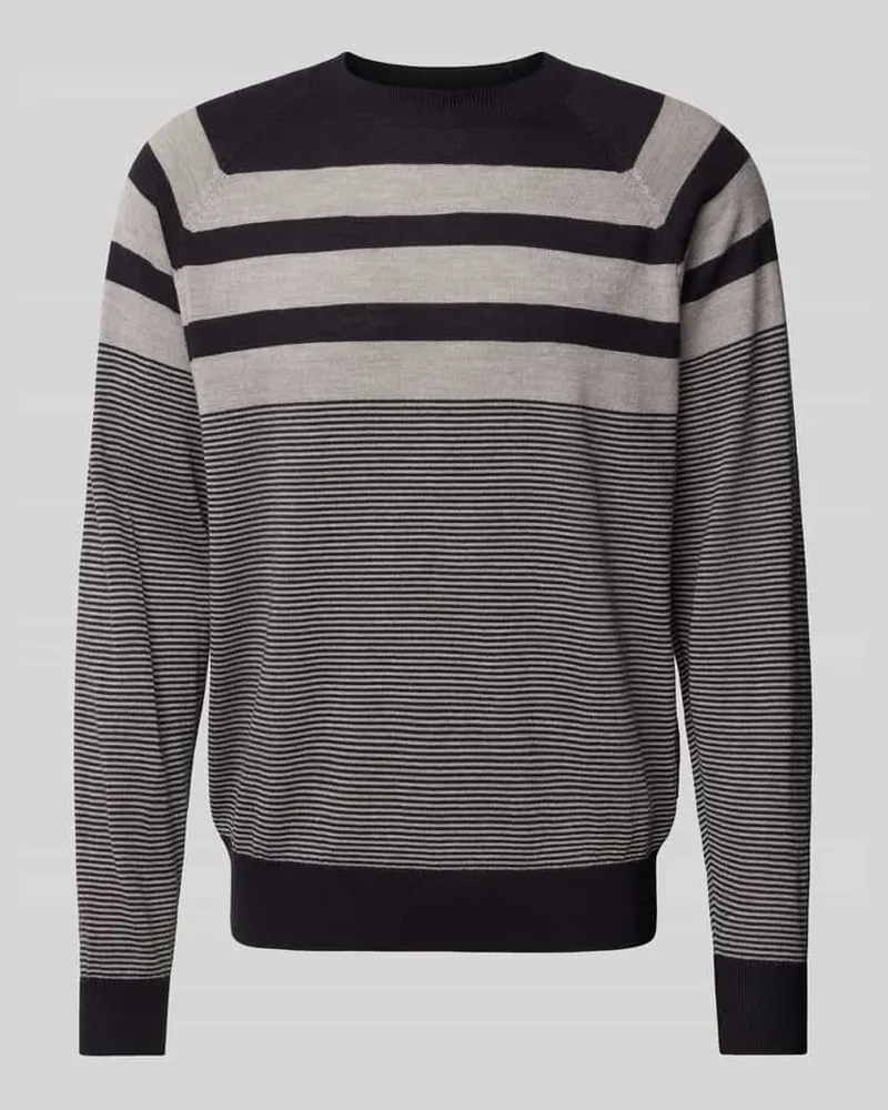 Armani Exchange Strickpullover mit Rundhalsausschnitt Dunkelblau