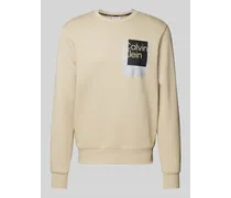 Sweatshirt mit Label-Print Modell 'OVERLAY BOX