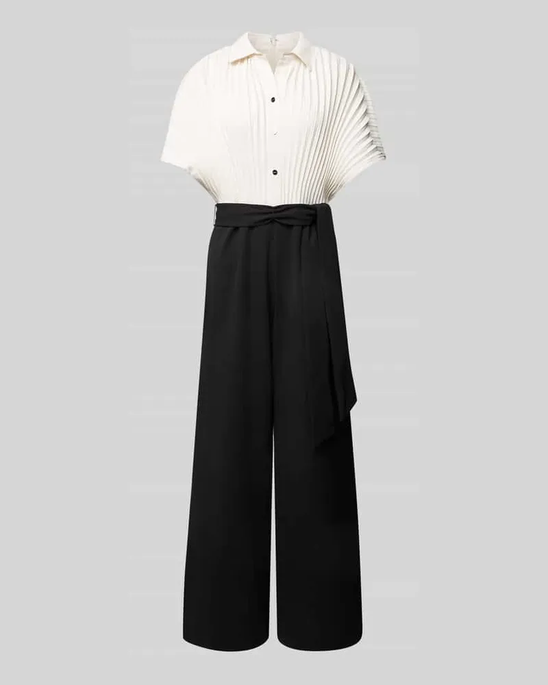 DKNY Jumpsuit in Stufen-Look Ecru