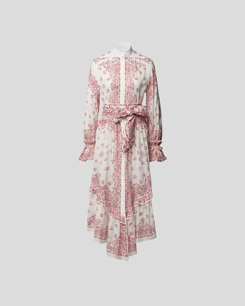 Alexandre Vauthier Blusenkleid mit floralem Allover-Muster Rose