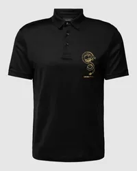 Emporio Armani Poloshirt mit Motiv- und Label-Stitching Black