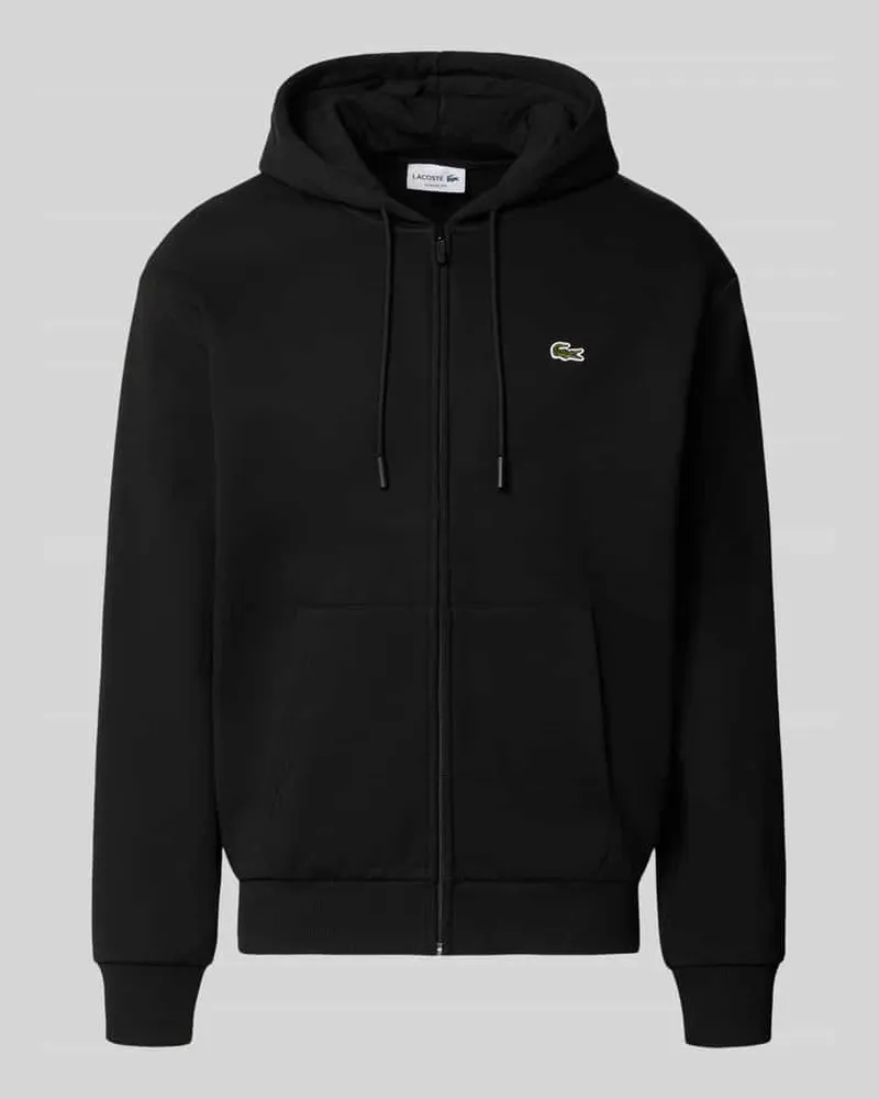 Lacoste Regular Fit Sweatjacke aus Baumwoll-Mix Black