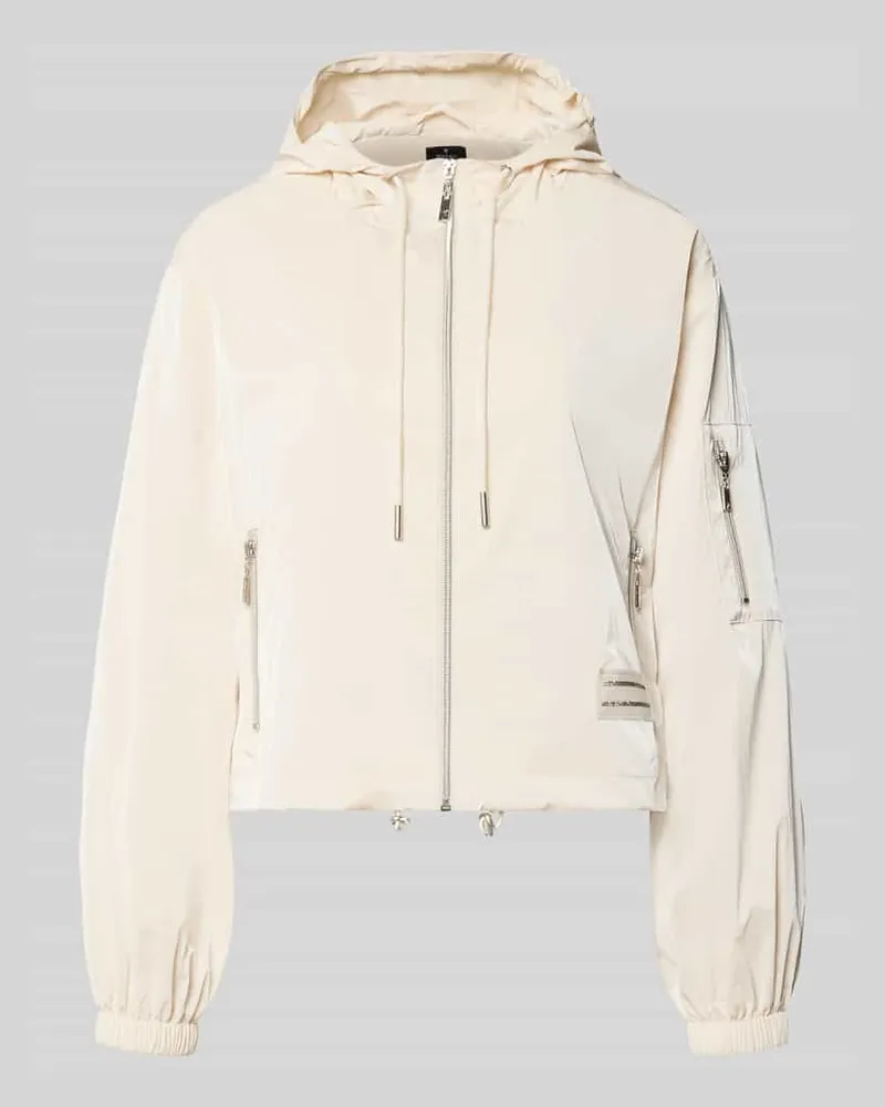 monari Bomberjacke mit Kapuze und Reißverschlusstaschen Ecru