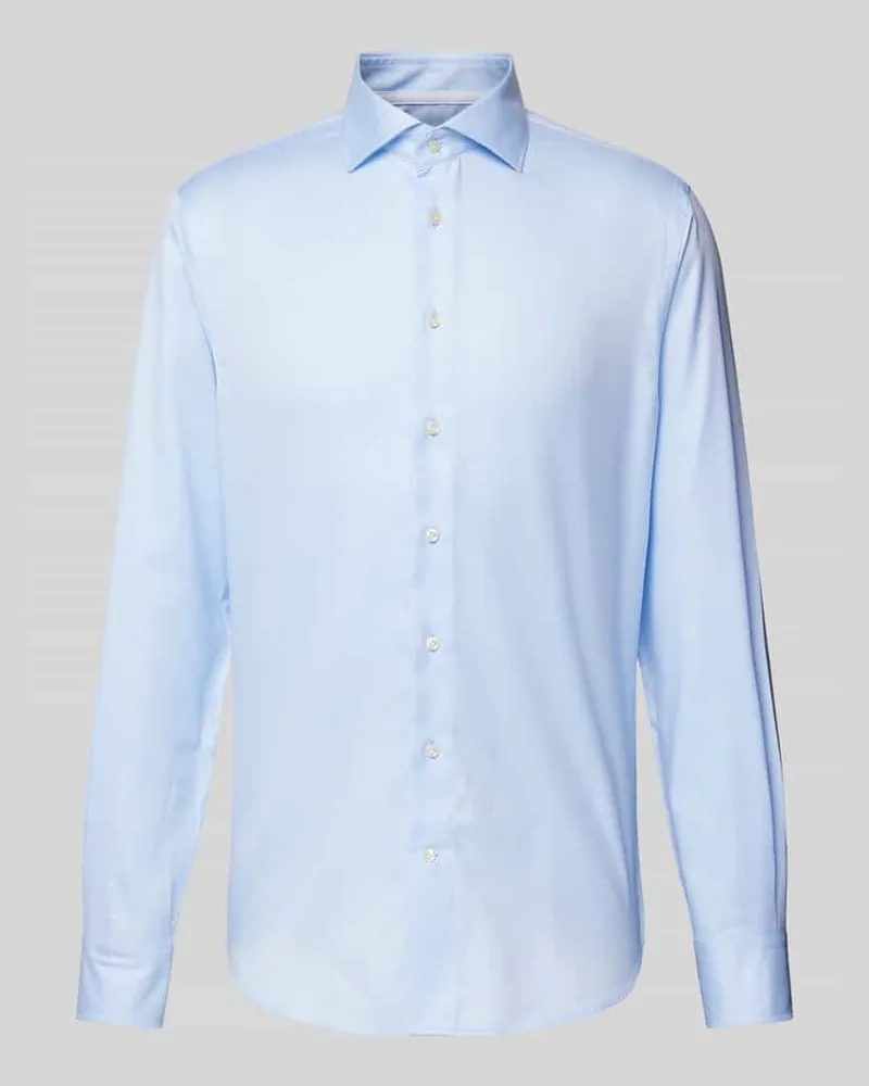 Profuomo Slim Fit Businesshemd aus Twill Bleu