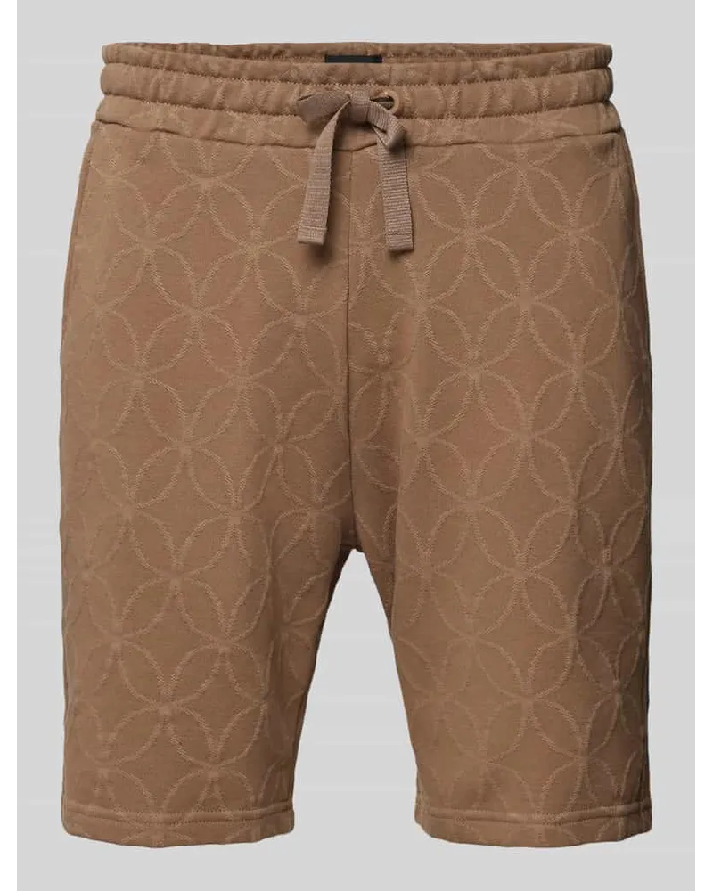 Scotch&Soda Regular Fit Sweatshorts mit Strukturmuster Modell 'Terry Beige