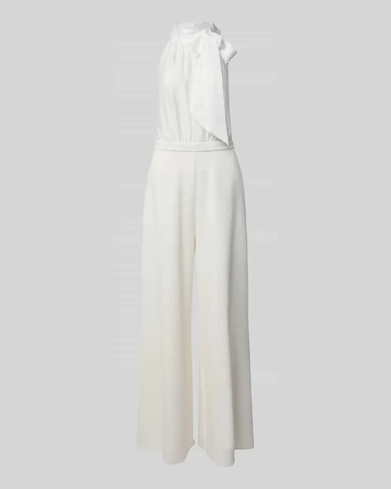Swing Jumpsuit mit Stehkragen Offwhite