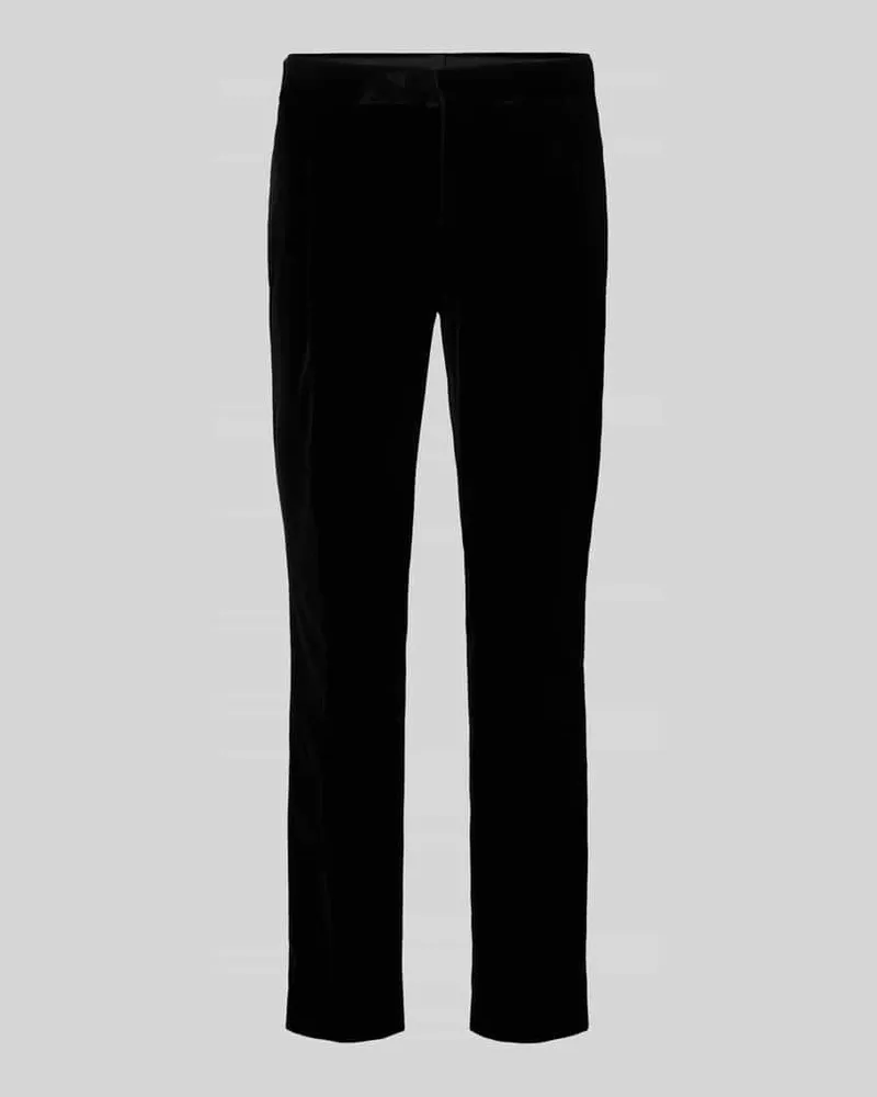 HUGO BOSS Tapered Fit Anzughose mit Bundfalten Modell 'Getlin Black