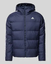 adidas Steppjacke mit Label-Print Dunkelblau