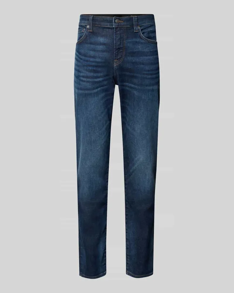 HUGO BOSS Slim Fit Jeans aus Baumwoll-Mix Modell 'ONYX Marine
