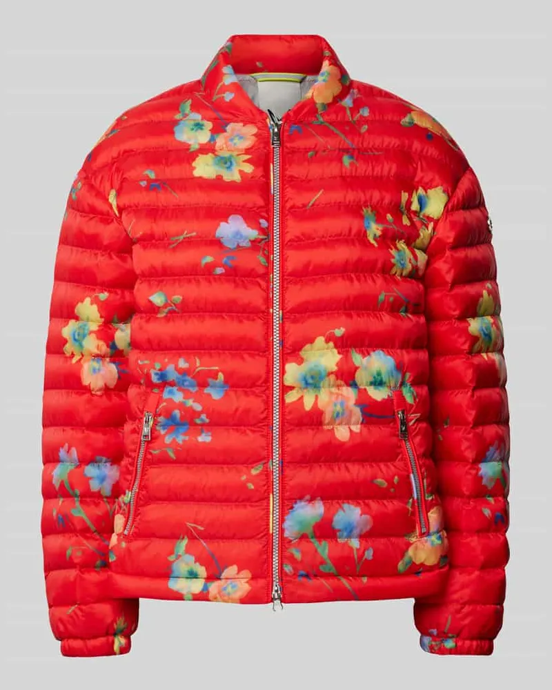 Fuchs Schmitt Steppjacke mit floralem Print Rot