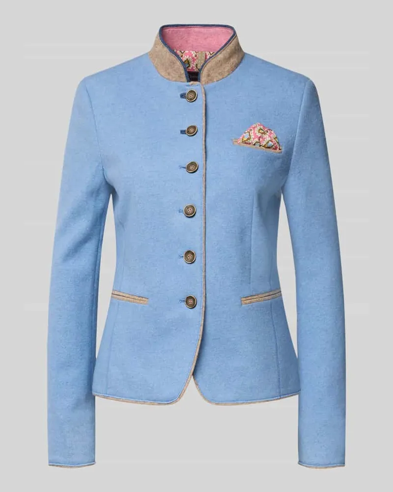 White Label Blazer mit Stehkragen Hellblau