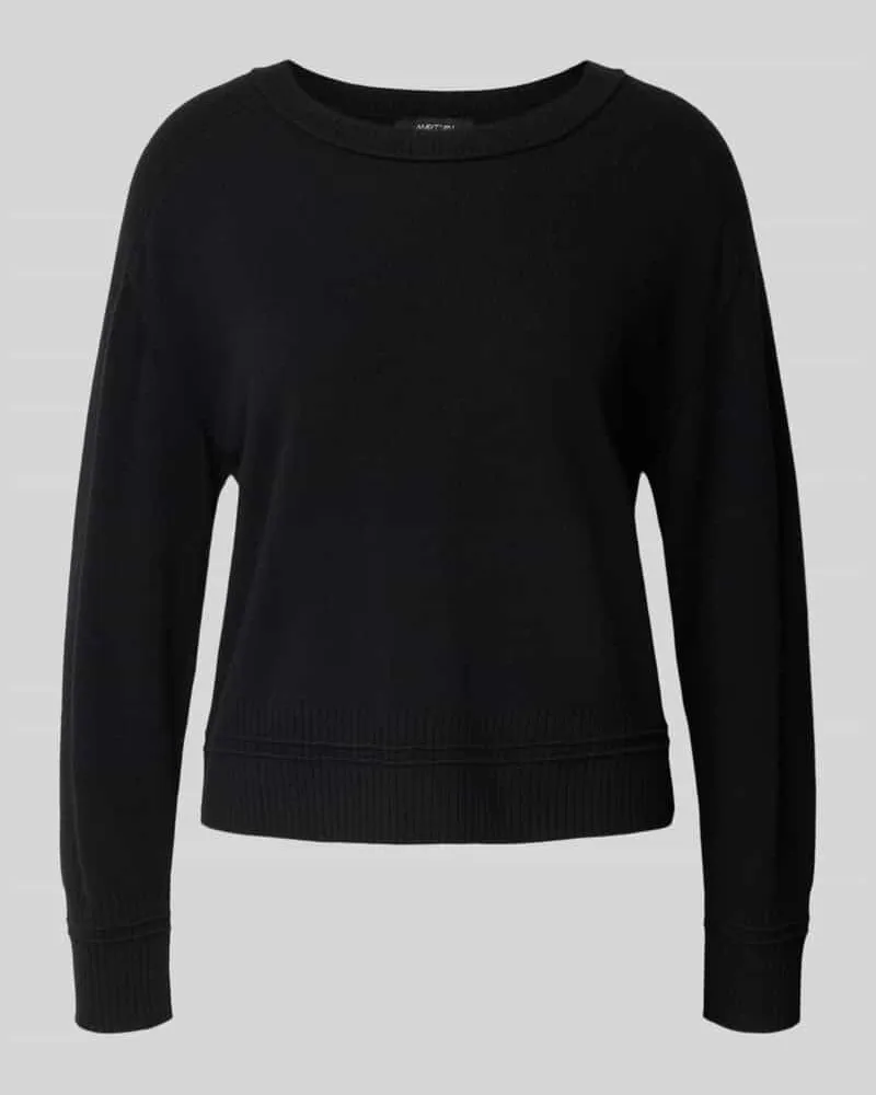 Marc Cain Strickpullover mit gerippten Abschlüssen Black