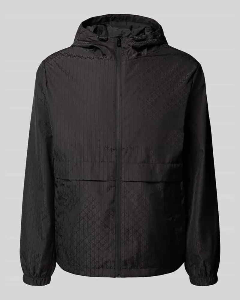 Calvin Klein Funktionsjacke mit Kapuze und Reißverschlusstaschen Black