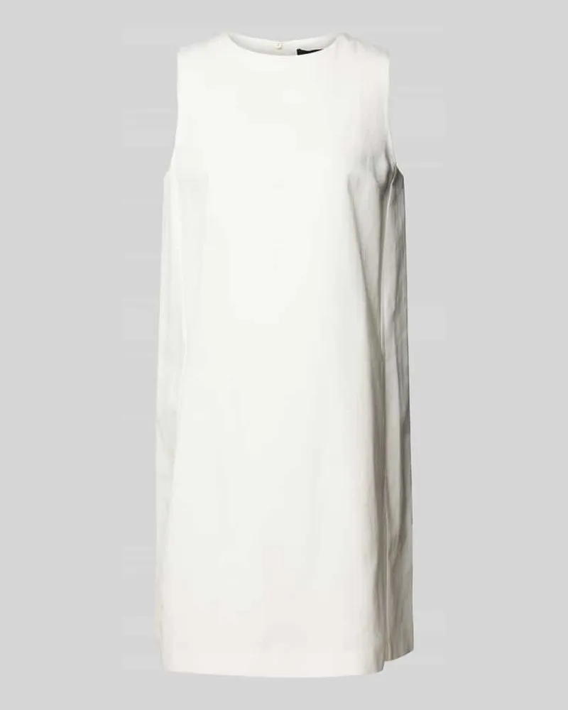 Max Mara Minikleid aus Baumwoll-Leinen-Mix Modell 'RACER Weiss