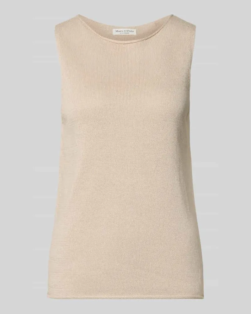 Marc O'Polo Regular Fit Pullunder aus Baumwoll-Leinen-Mix Stein