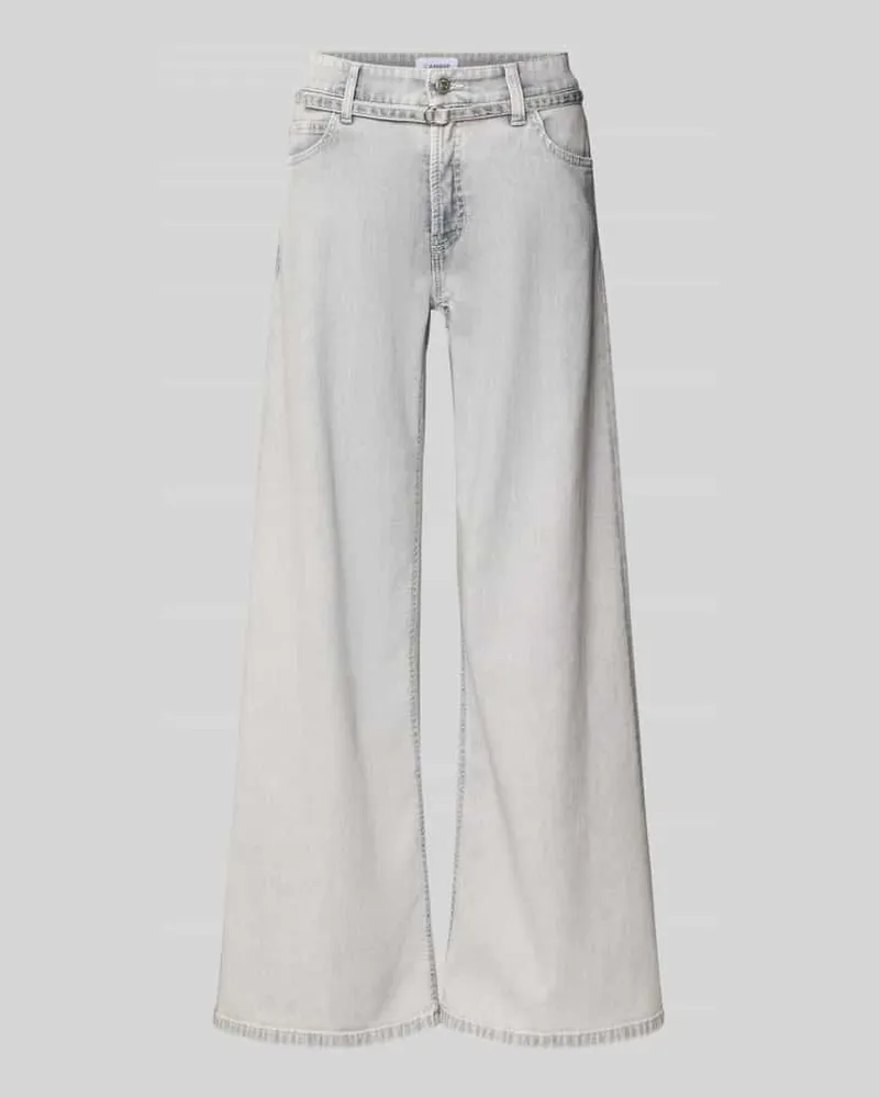 Cambio Wide Leg Jeans aus Baumwoll-Mix Modell 'PALAZZO Hellgrau